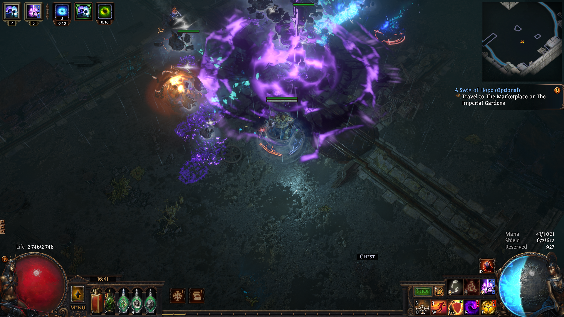 Path of Exile use elemental skill